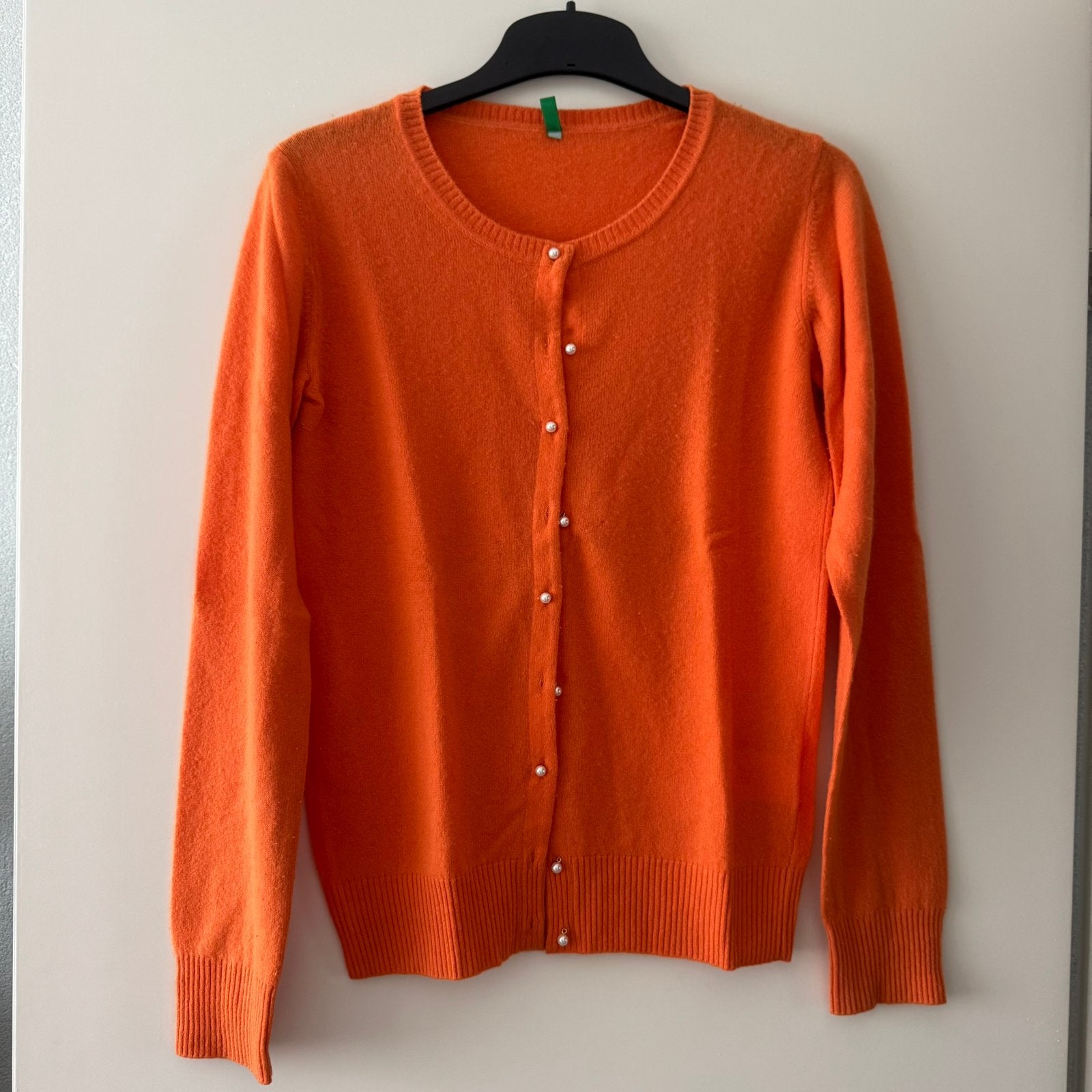 Benetton oranje vest maat M, Verzenden, Zo goed als nieuw, Maat 38/40 (M), Oranje
