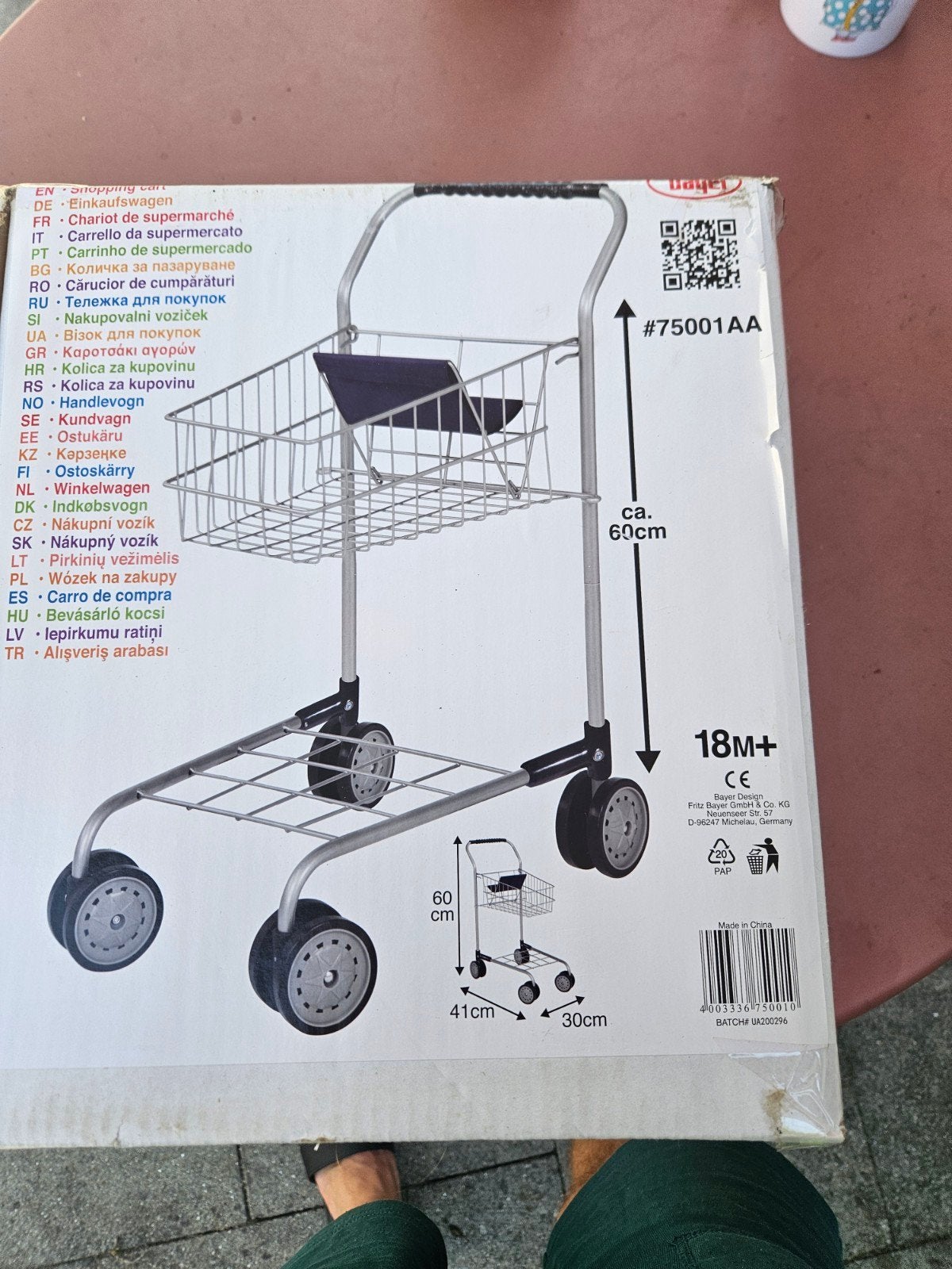 Bayer Design Speelgoed Winkelwagen voor Kinderen - 60cm, Ophalen, Nieuw
