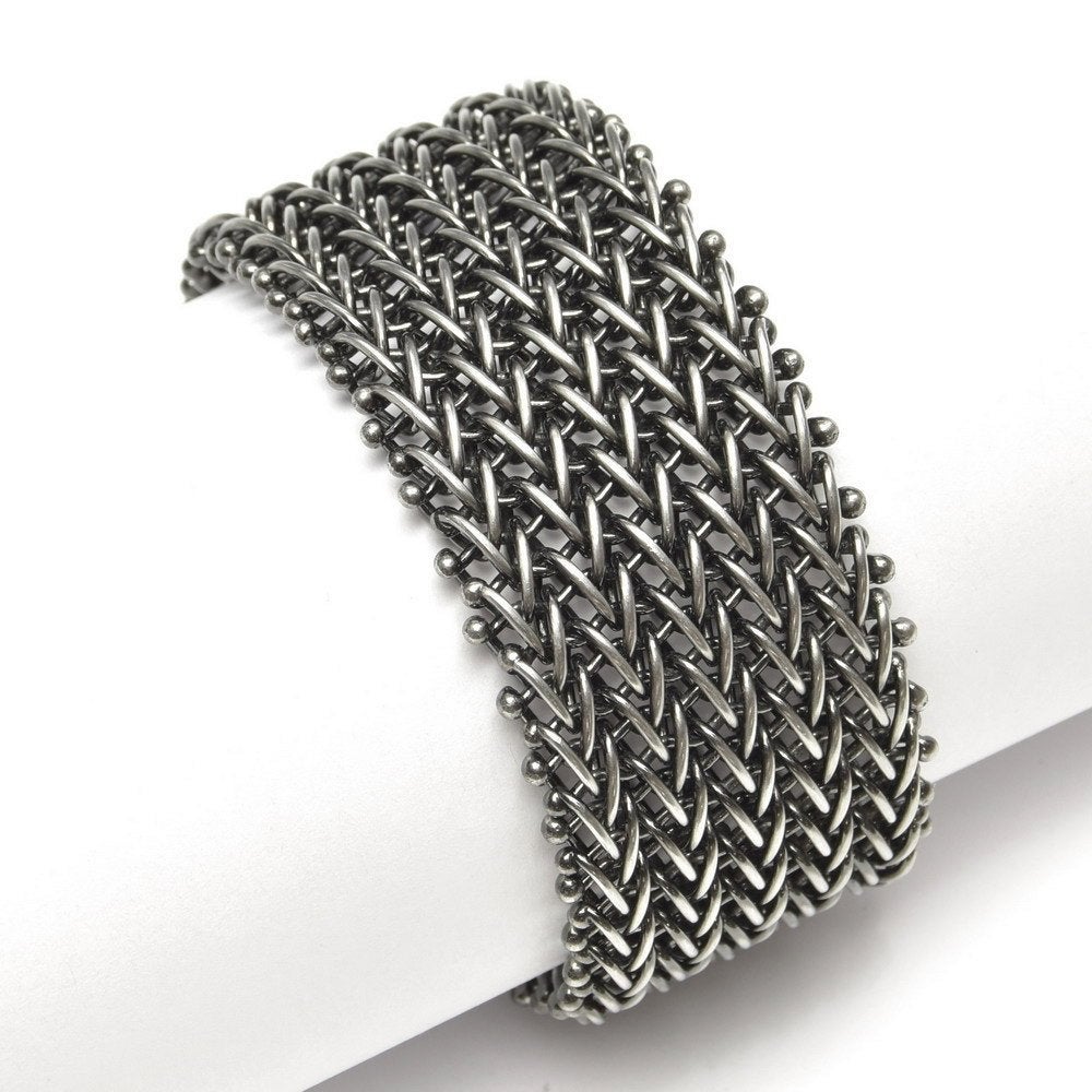 Te koop gevraagd: Hans Appenzeller V-mesh armband, Ophalen, Zo goed als nieuw, Zilver