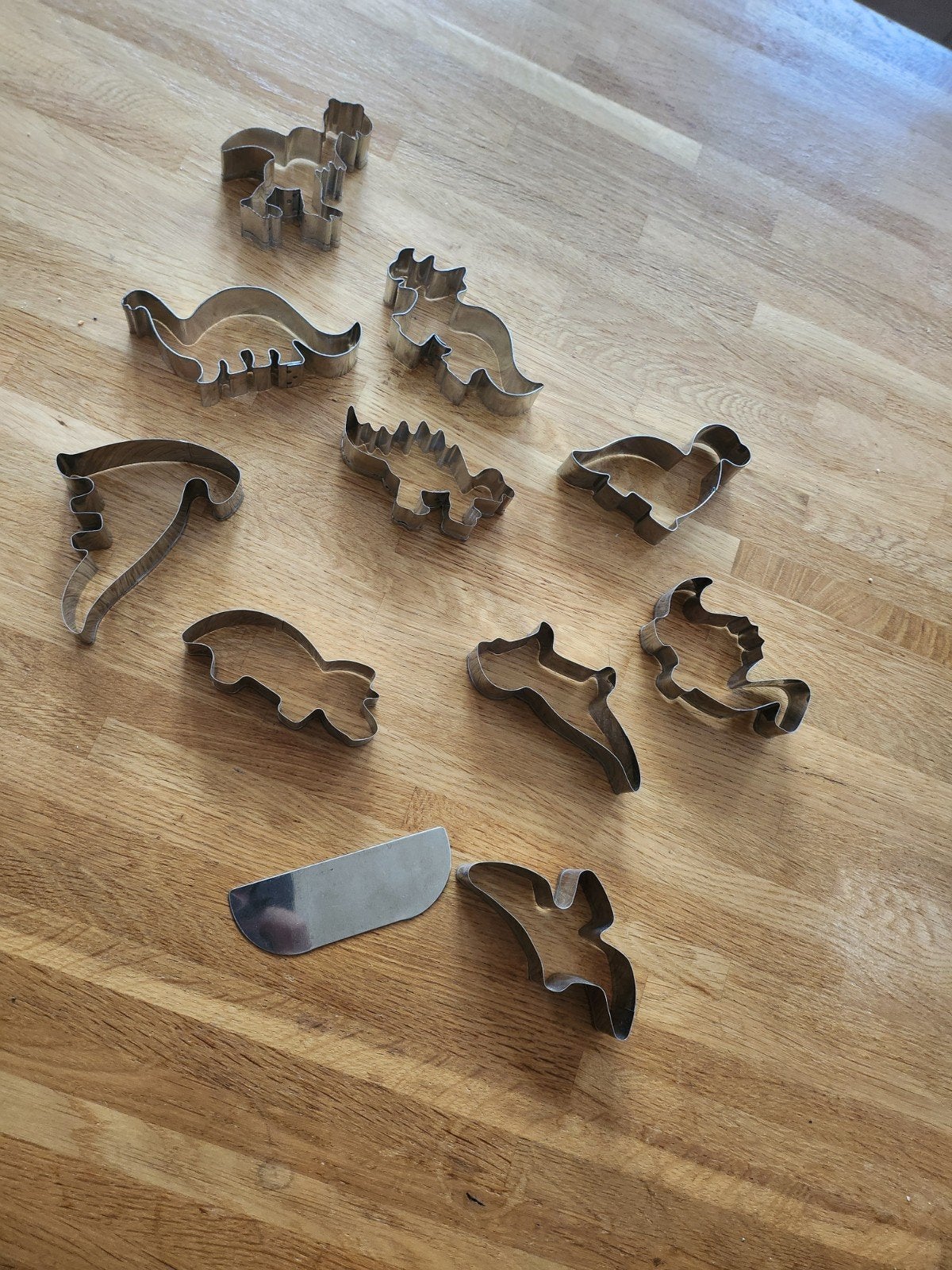 Dinosaurus uitstekers set koekvorm bakvormpjes, Zilver, Ophalen of Verzenden, Metaal, Overige merken