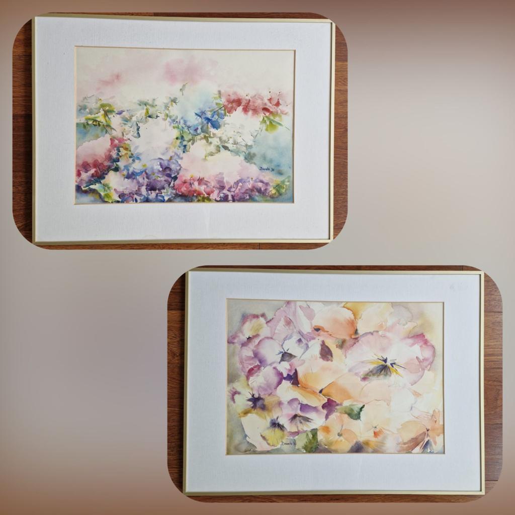 Twee Originele Gesigneerde Aquarellen van Frans Bianchi, Ophalen
