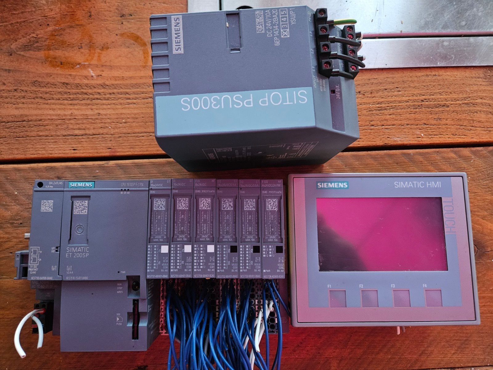 Siemens SIMATIC PLC set ET200SP inclusief HMI en voeding, Ophalen of Verzenden, Gebruikt