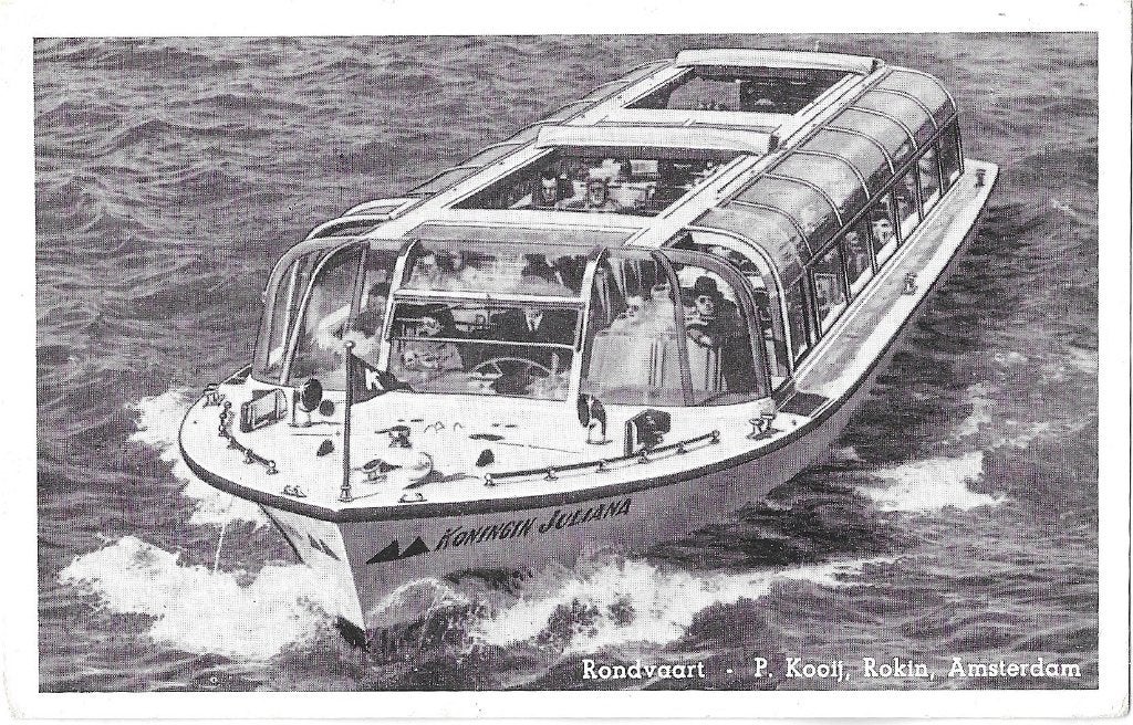 AK Amsterdam - Rondvaart P. Kooij, Rokin, Verzenden, 1940 tot 1960, Ongelopen, Noord-Holland