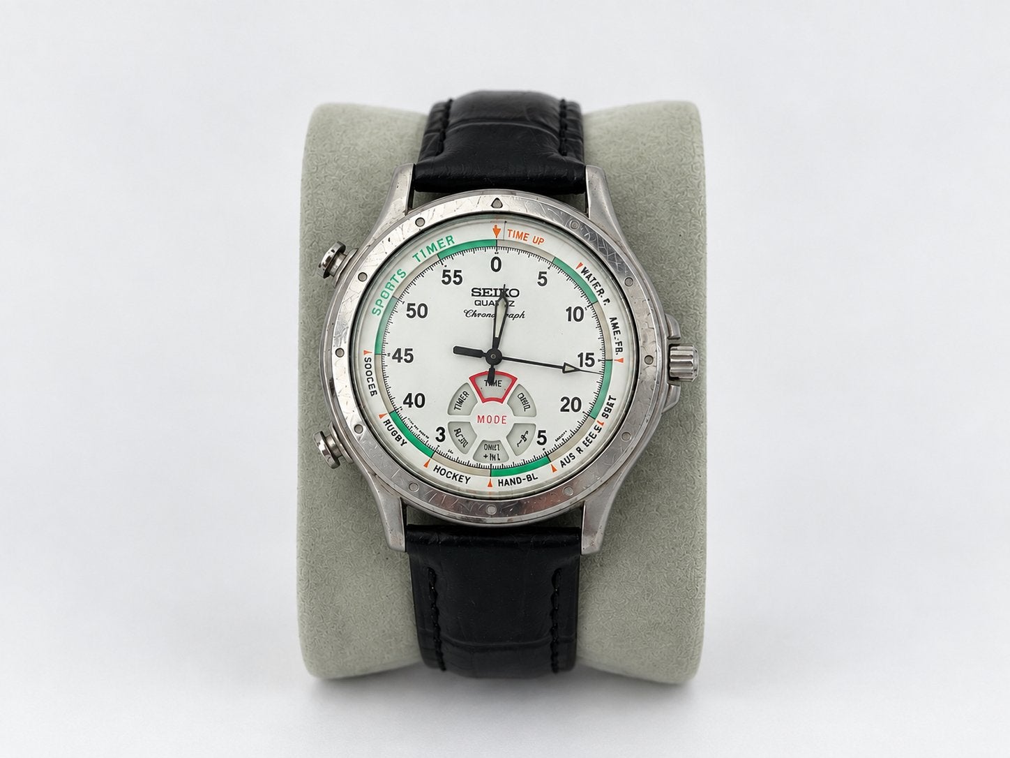 Zeldzame Vintage Seiko Sports Timer (1990) – "Dancing Hands", Sieraden, Tassen en Uiterlijk, Seiko, Staal, Polshorloge, Ophalen of Verzenden