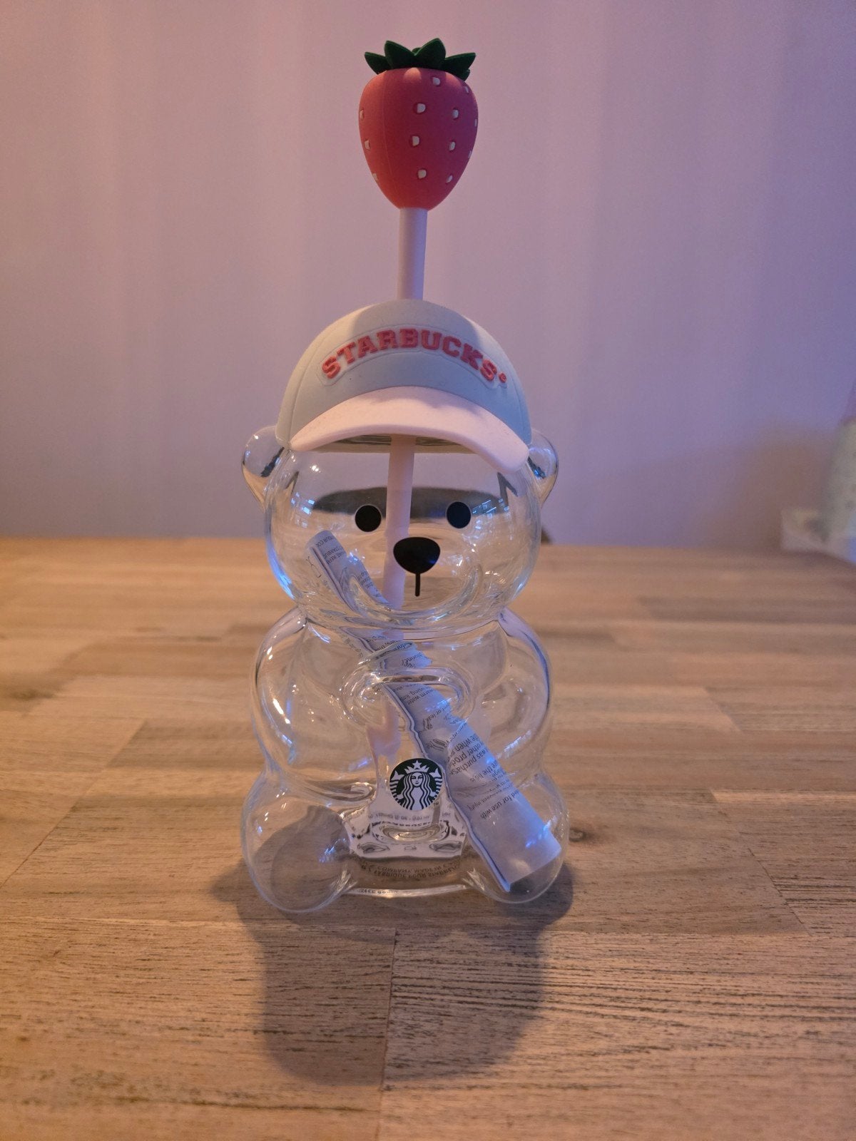 Starbucks Bearista Beker met Aardbei Rietje, Ophalen of Verzenden, Nieuw, Meerkleurig, Glas