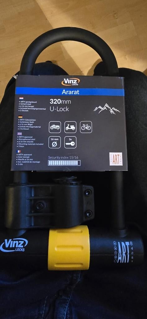 Vinz Beugelslot art4 U-lock, Motoren, Ophalen, Nieuw