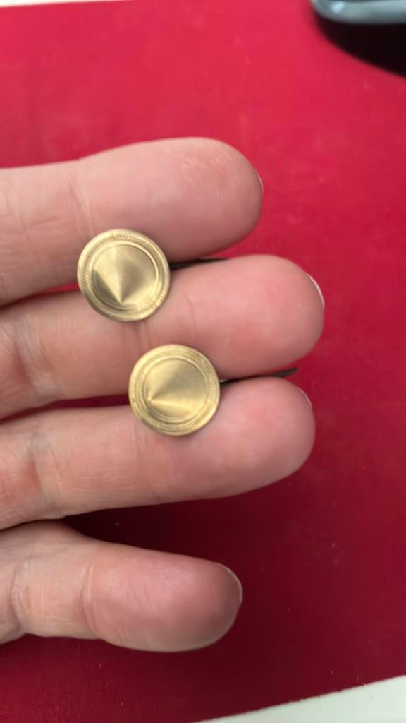 Vergulde zilver manchetknopen, Ophalen of Verzenden, Gebruikt, Zilver, Verguld