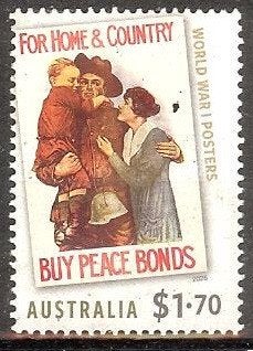 657 Australië 2026 World War I Posters, Verzenden, Gestempeld