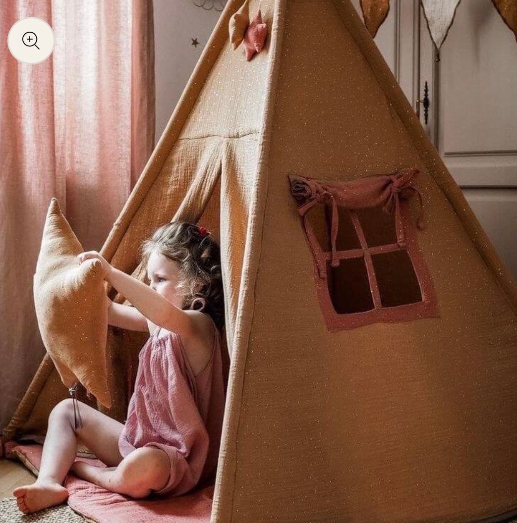 Tipi Tent Blink met gouden stipjes en speelmat, Ophalen of Verzenden, Zo goed als nieuw