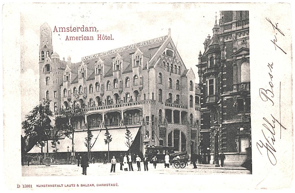 700065 Amsterdam American Hotel 1904 Postzegel Afgeweekt, Ophalen of Verzenden, Voor 1920, Gelopen, Noord-Holland