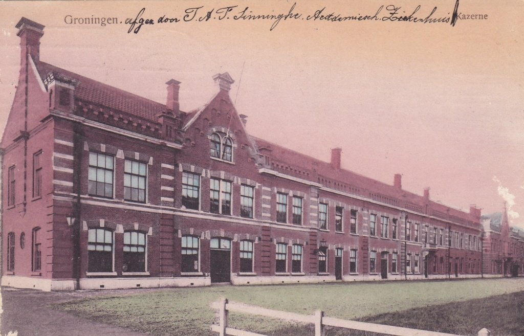 Groningen - Kazerne 1909, Ophalen of Verzenden, Voor 1920, Gelopen, Groningen
