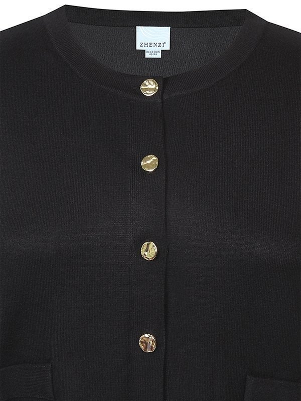 Zwart vest Kogle van Zhenzi Maat 50/52 L, Z, Zhenzi, Z, Zwart
