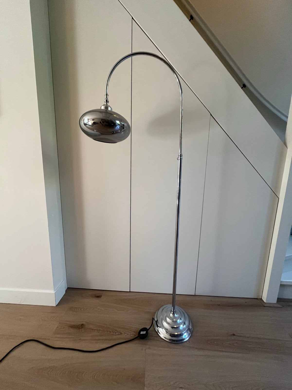 Herda booglamp chroom space age - defect, Ophalen, Gebruikt, Metaal, 150 tot 200 cm
