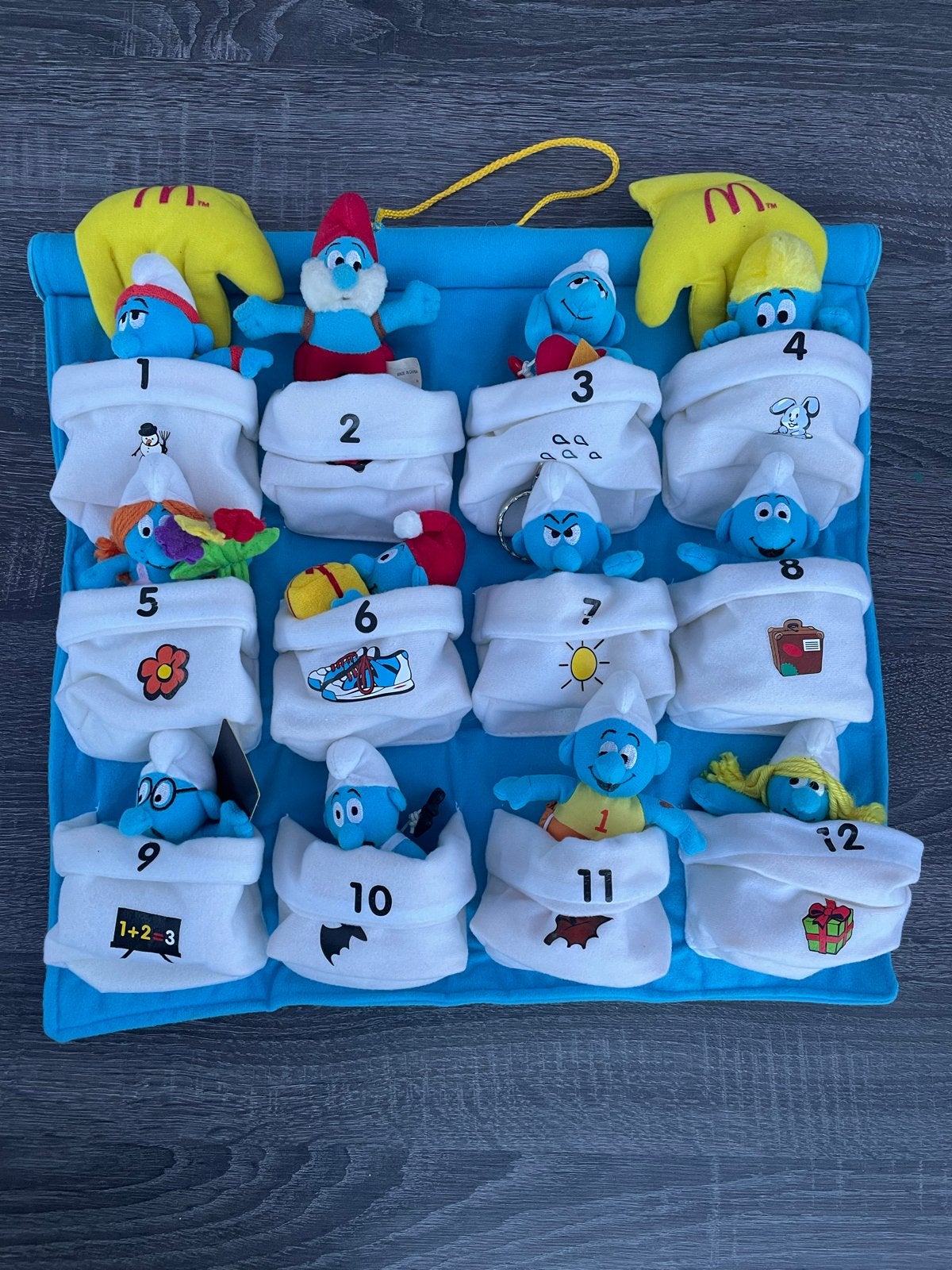 Mc Donalds Set 2000 maand knuffels (12 smurfen), Ophalen of Verzenden, Gebruikt, Verschillende Smurfen, Poppetje, Figuurtje of Knuffel