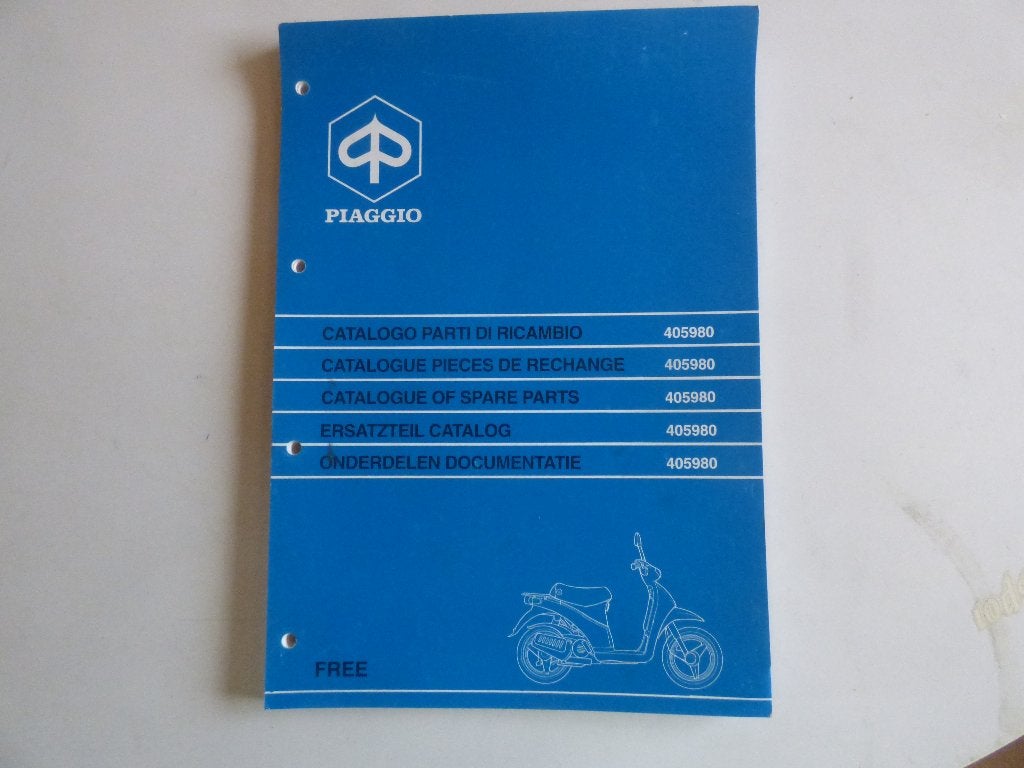 PIAGGIO FREE MODEL FCS1T ONDERDELENLIJST, Ophalen of Verzenden, Gebruikt