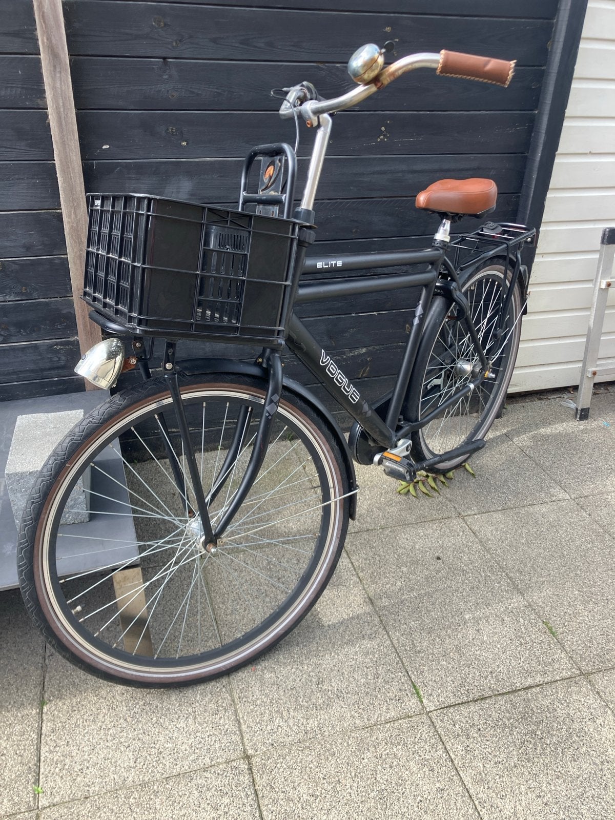 Vogue Elite herenfiets met voordrager, Overige merken, Terugtraprem, 53 tot 56 cm, Ophalen of Verzenden
