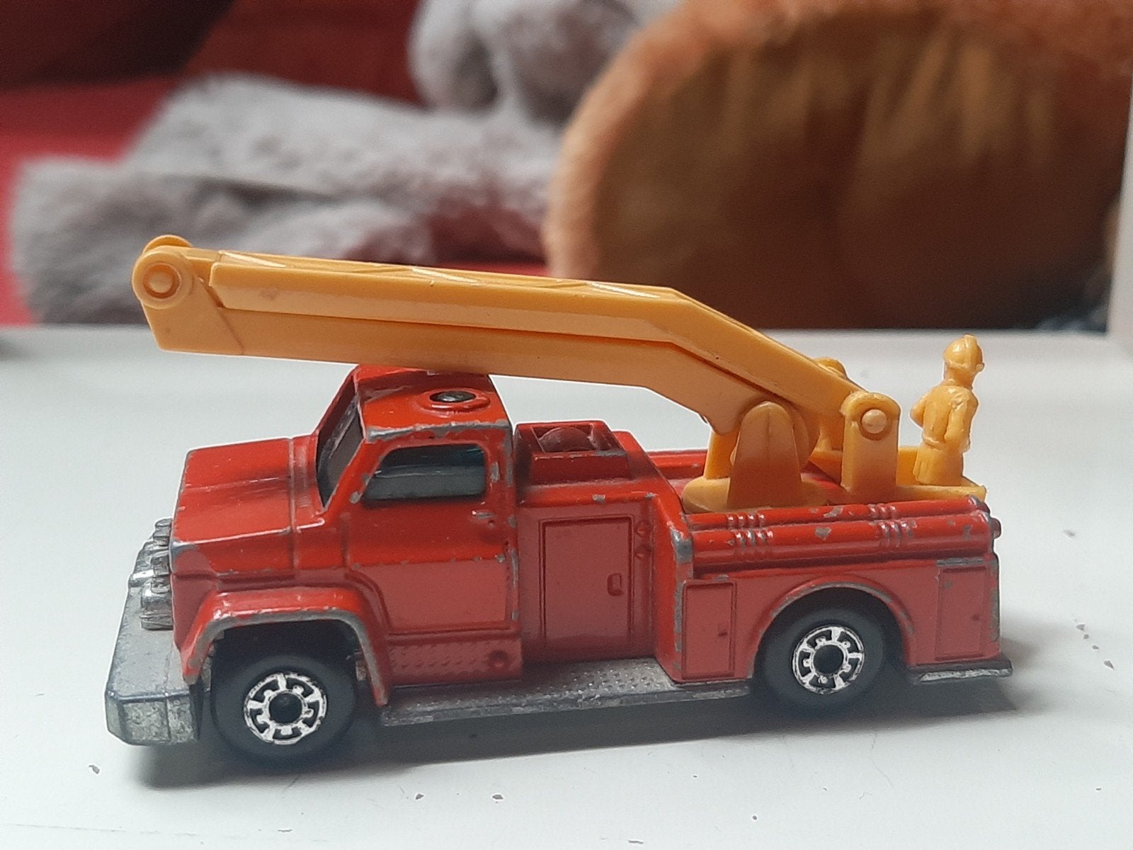 Zeldzame Matchbox Brandweerwagen met Brandweerman, Ophalen of Verzenden, Gebruikt, Bus of Vrachtwagen