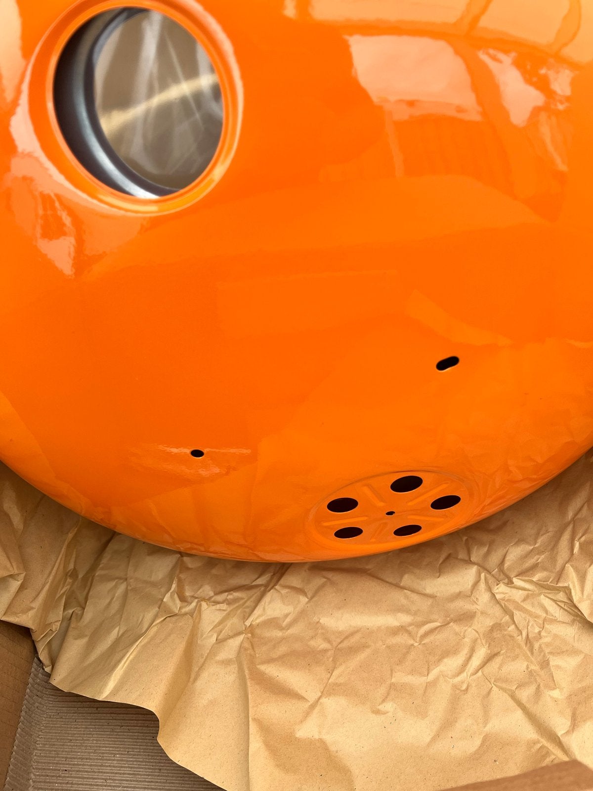 Nieuwe Oranje Barbecue op wielen - Ongebruikt, Ophalen of Verzenden, Nieuw, Met accessoires