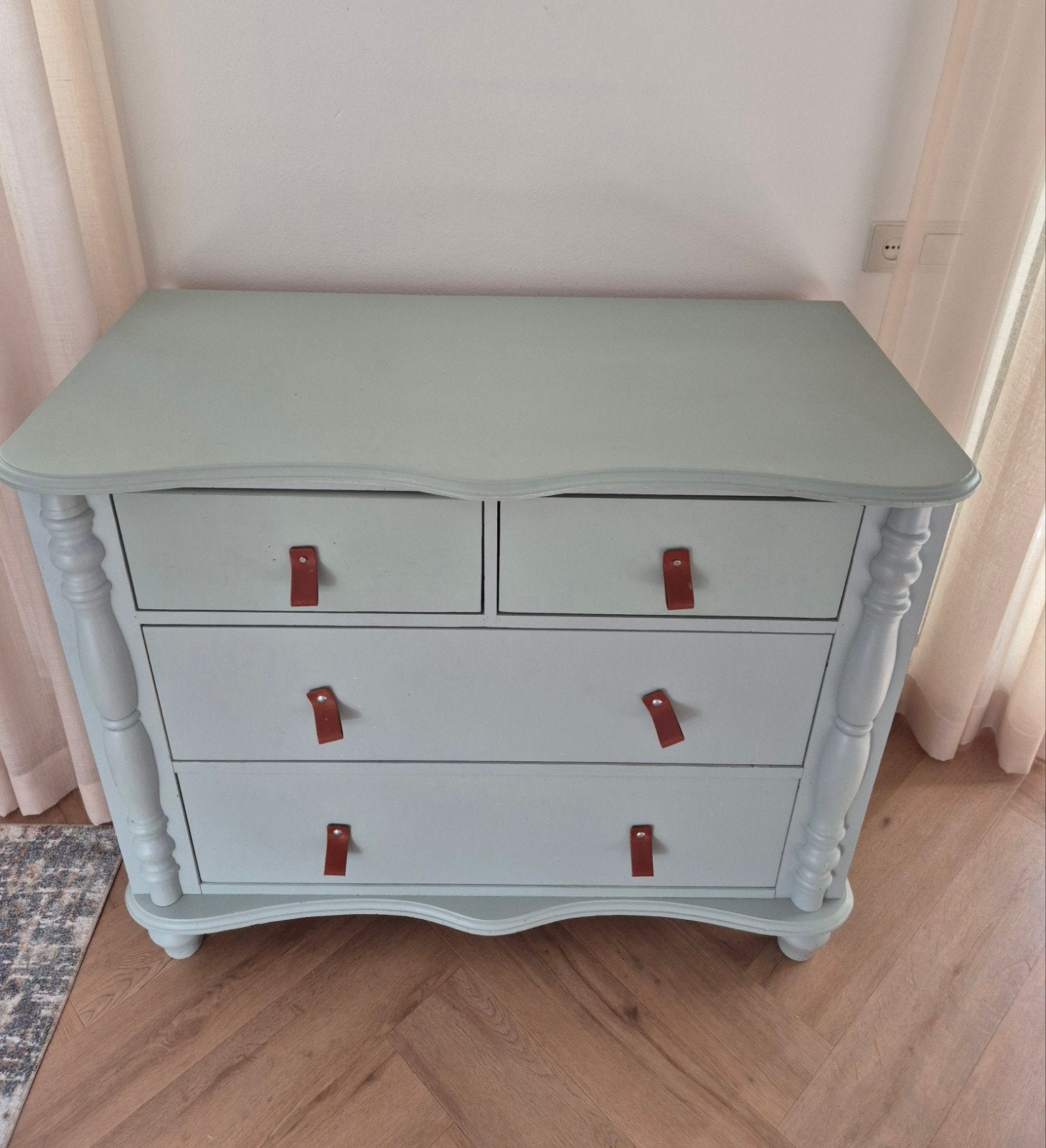 Gerenoveerde commode in Early Dew - 92x110x56cm, Kinderen en Baby's, Ophalen, Gebruikt, 50 tot 70 cm, 100 cm of meer
