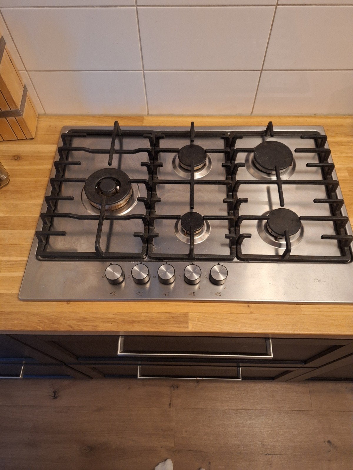5-pits gaskookplaat Ikea Eldslaga, Witgoed en Apparatuur, Kookplaten, Ophalen, Gebruikt, Inbouw, Gas