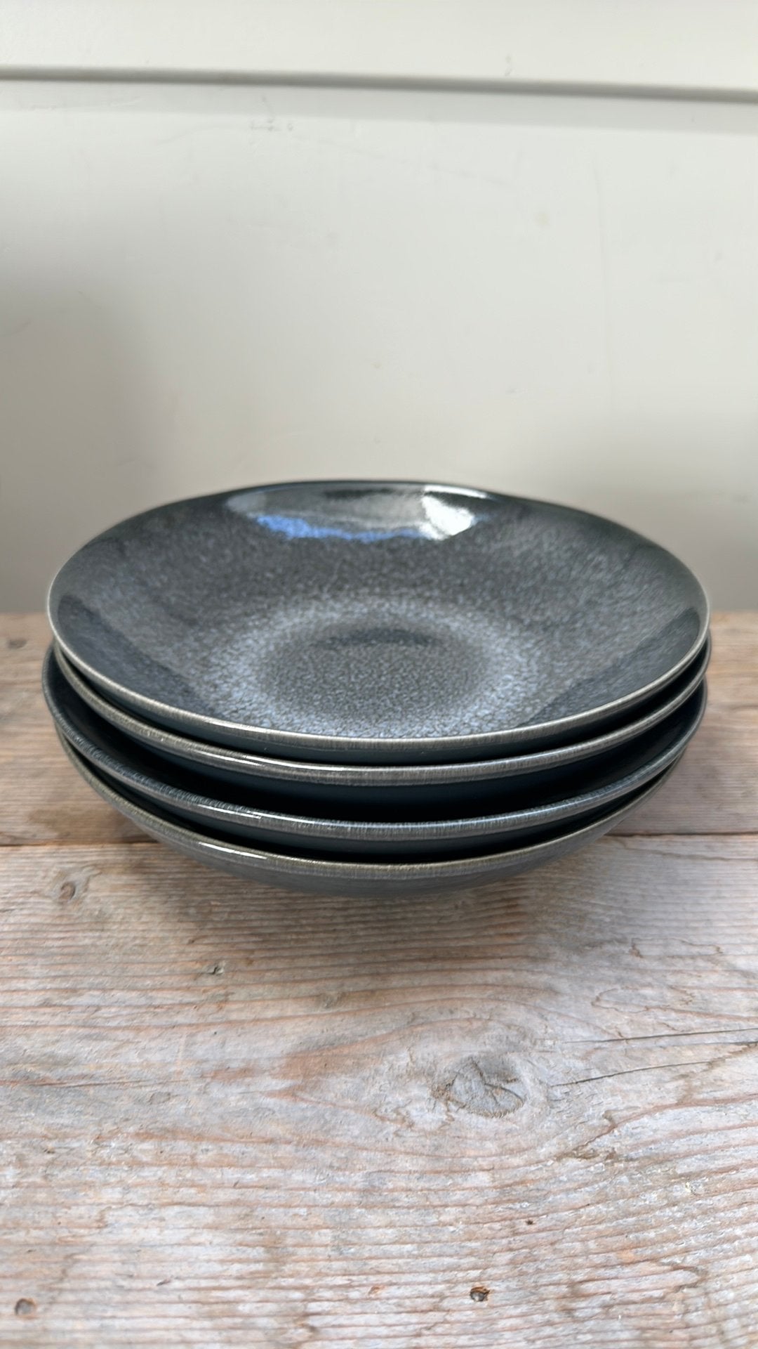 Hema diepe dinerborden - Donkerblauw - set van 4, Ophalen, Hema, Gebruikt, Keramiek
