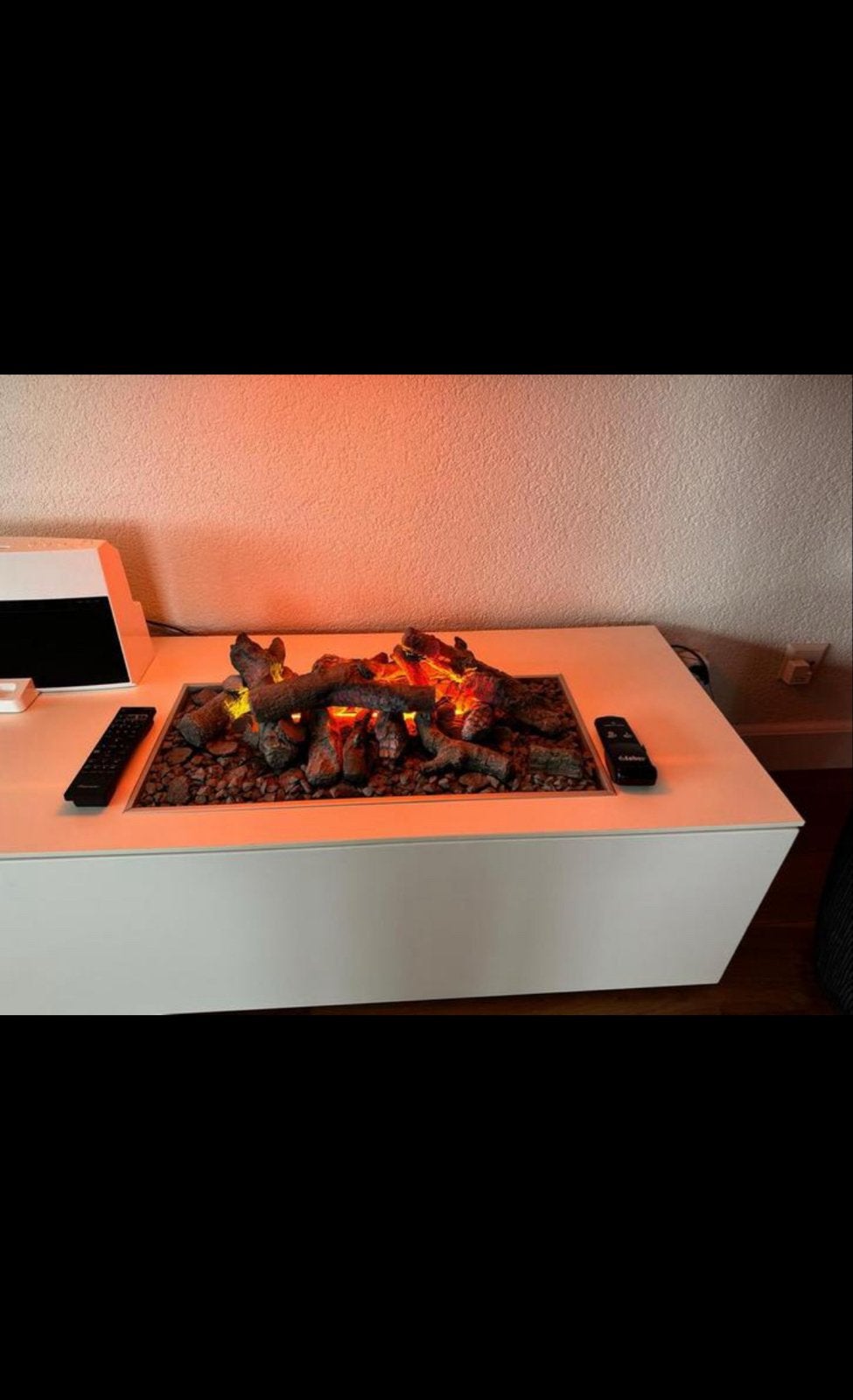 Meubel met sfeerhaard, opbergruimte en LED verlichting, Ophalen, Zo goed als nieuw