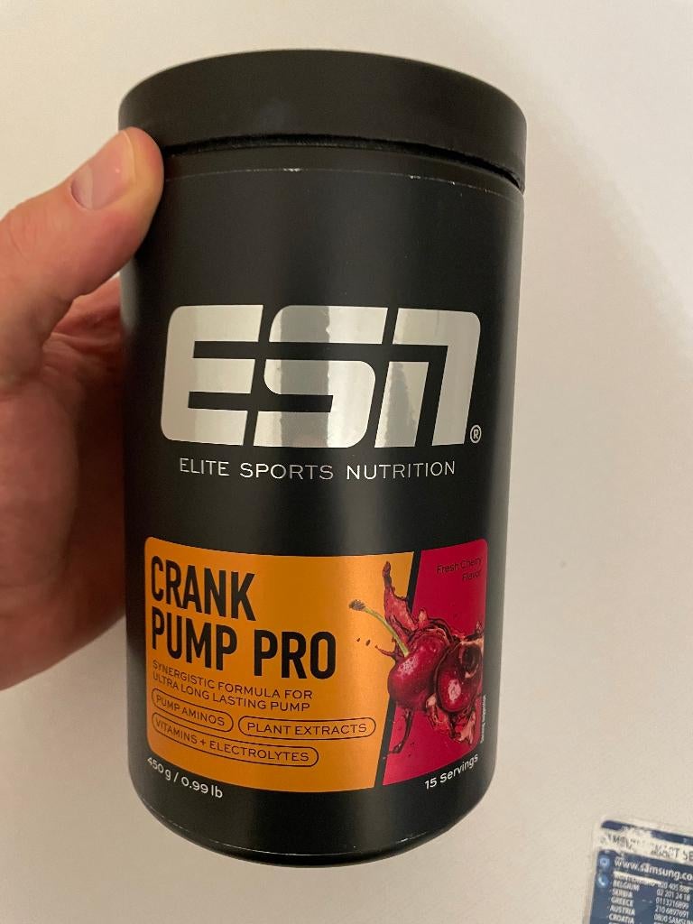 ESN Crank Pump Pro Fresh Cherry, Verzenden, Zo goed als nieuw, Poeder of Drank