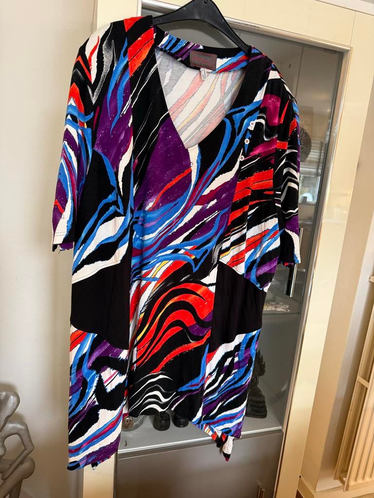 Sempre Piu Tuniek maat 52 - Kleurrijk en Comfortabel, Ophalen of Verzenden, Zo goed als nieuw, Overige kleuren, Blouse of Tuniek