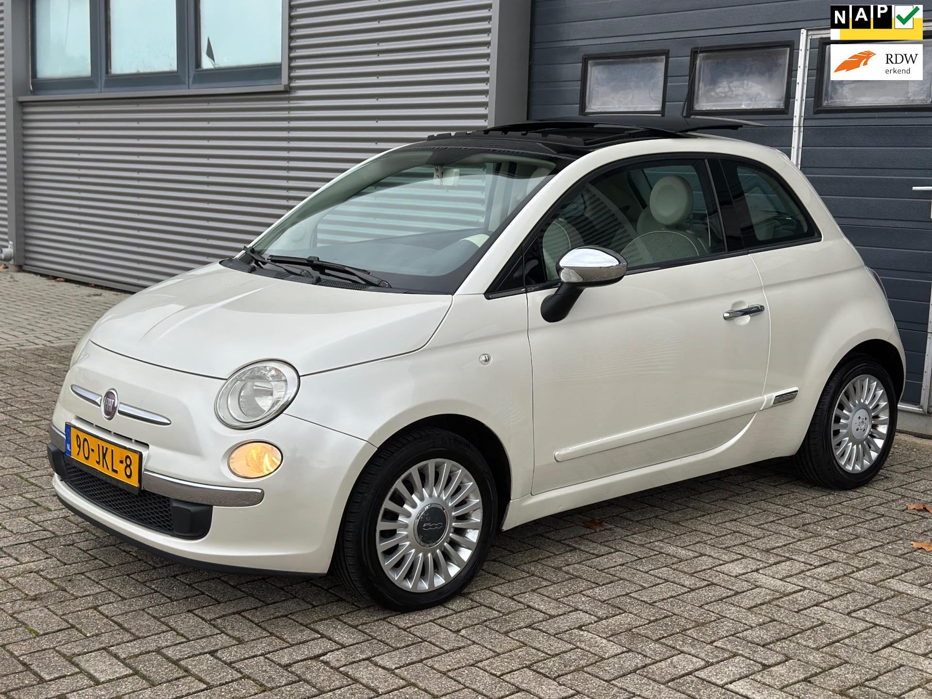 Fiat 500 1.2 Lounge AUTOMAAT - PANO DAK - NWE APK - NETTE ST, Euro 5, Gebruikt, 1242 cc, Origineel Nederlands