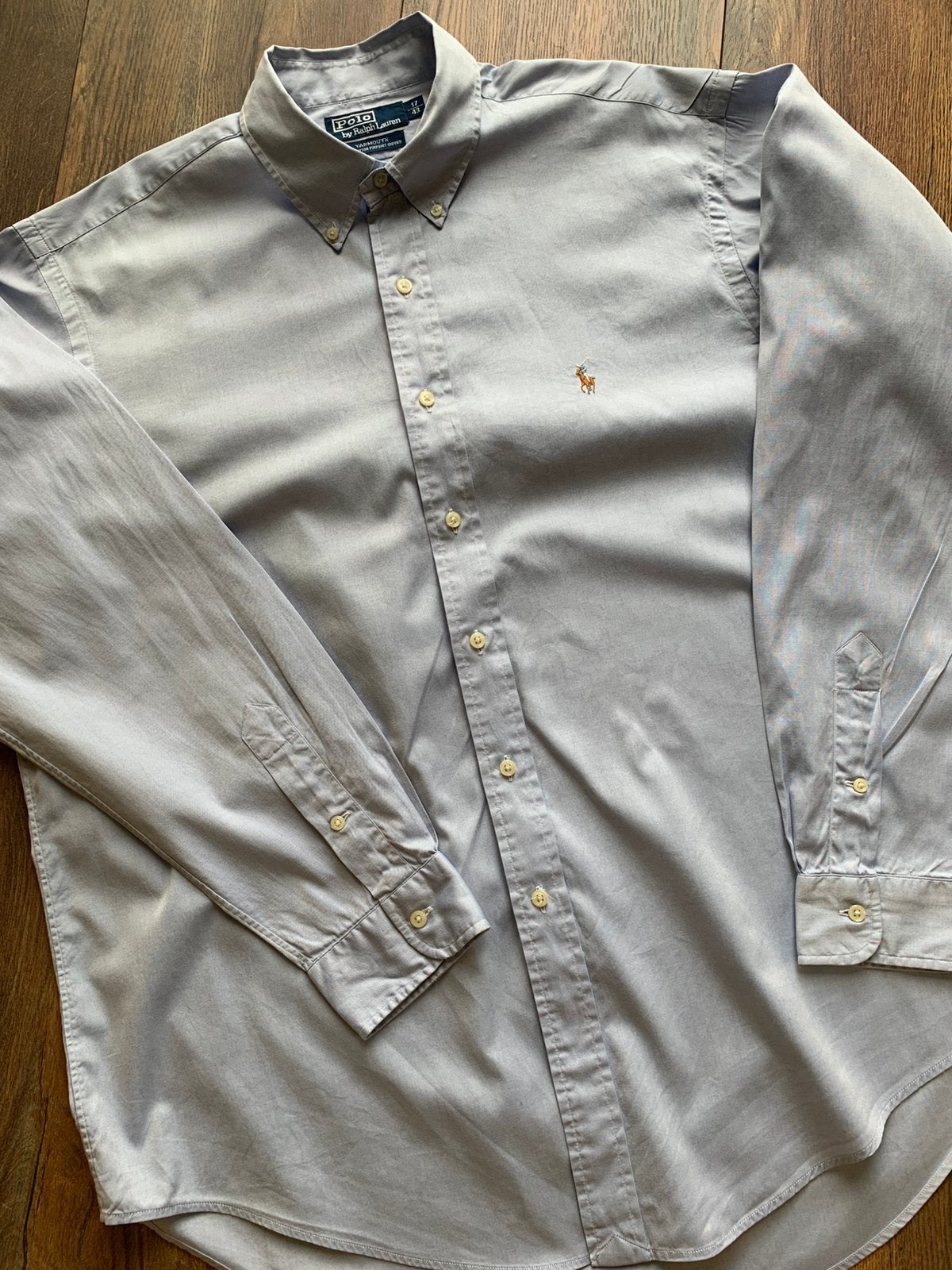 Vintage Polo Ralph Lauren Yarmouth heren overhemd maat XXL, Ophalen of Verzenden, Zo goed als nieuw, Blauw, Overhemd