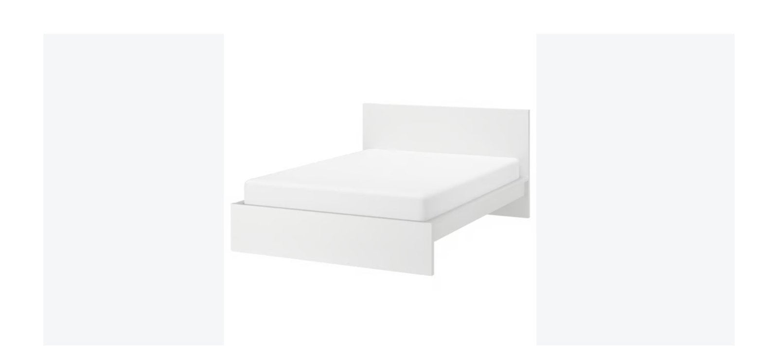 Bedombouw 160x200 ikea malm met 1 bedlade, Gebruikt, Wit, Tweepersoons, Ophalen of Verzenden