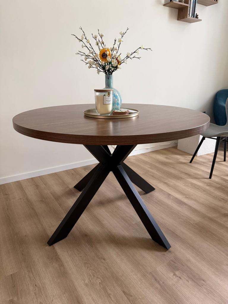 Ronde eettafel, Huis en Inrichting, Tafels | Eettafels, Ophalen, Rond, Zo goed als nieuw, Vier personen