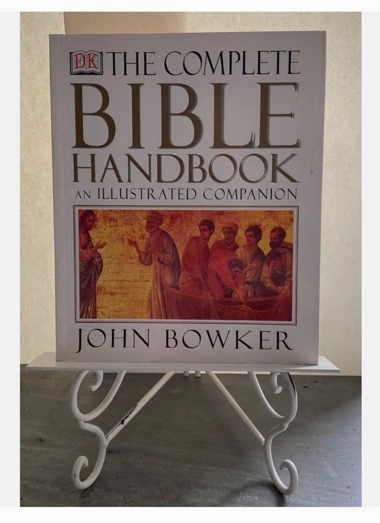 Metalen witte standaard met handboek Bijbel, Ophalen of Verzenden