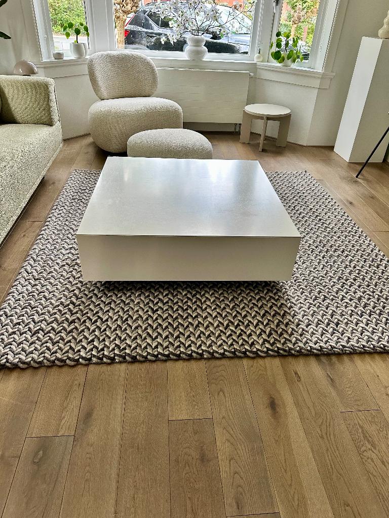 Castelijn salon tafel 100 x 100, Ophalen, Modern design, Gebruikt, 50 tot 100 cm