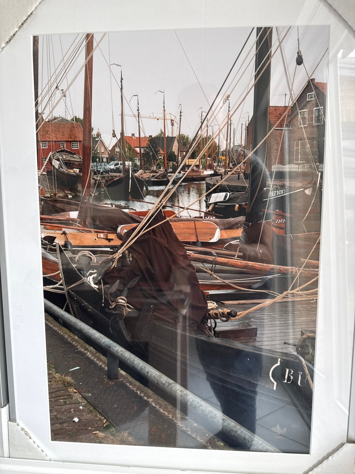 Ingelijste foto van haven Spakenburg, Ophalen, 50 – 75, Minder dan 50 cm, Gebruikt