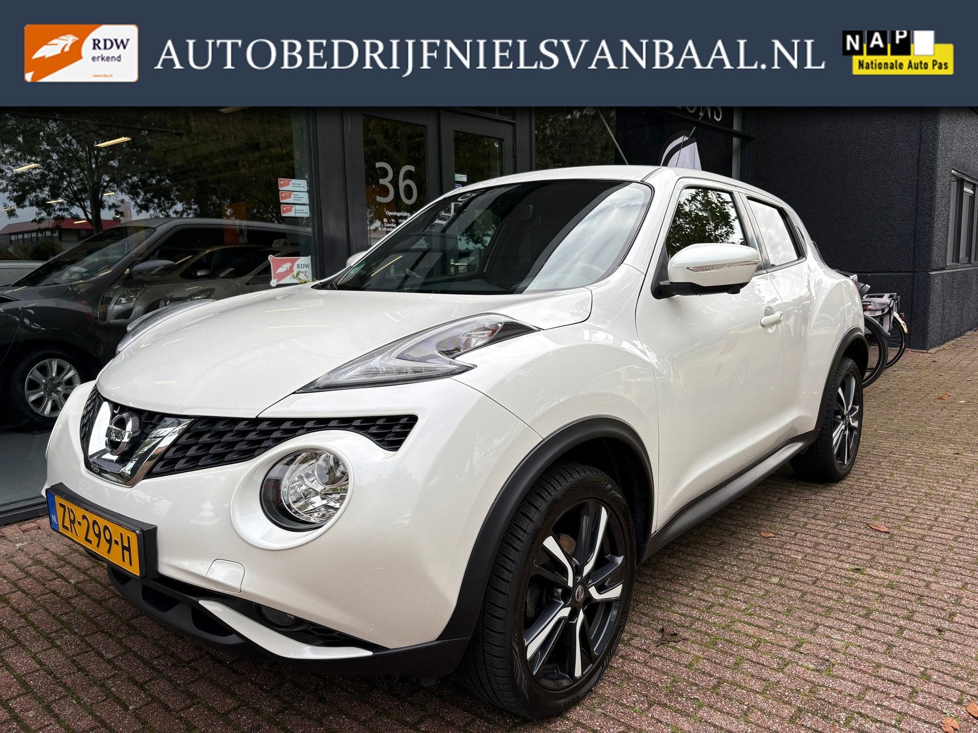Nissan Juke 1.2 DIG-T S/S N-Vision Clima/Cruise/Navi/Camera, Auto's, Nissan, Voorwielaandrijving, 639 kg, Wit, Start-stop-systeem
