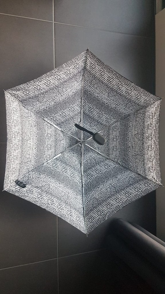 Inklapbare paraplu met uniek stippenpatroon, Sieraden, Tassen en Uiterlijk, Verzenden, Nieuw, Zwart