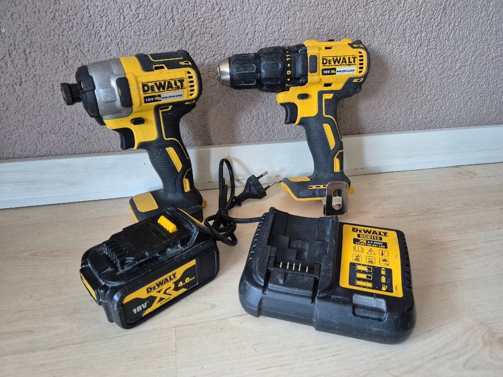 Dewalt 18 V Combi Set, Doe-het-zelf en Verbouw, Ophalen, Gebruikt, Variabele snelheid, Boor- en Schroefmachine