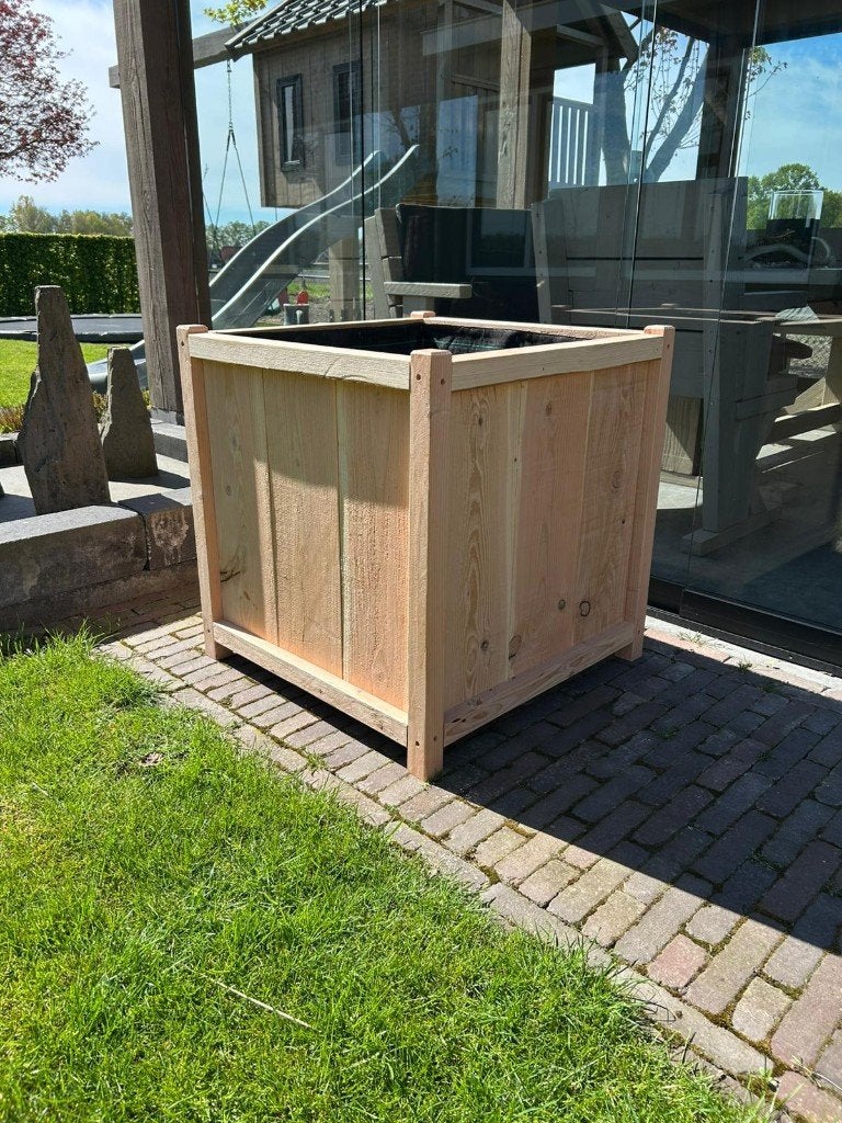 Douglas houten maatwerk bloembakken, planten sierbakken, Ophalen, Vierkant, Nieuw, Binnen