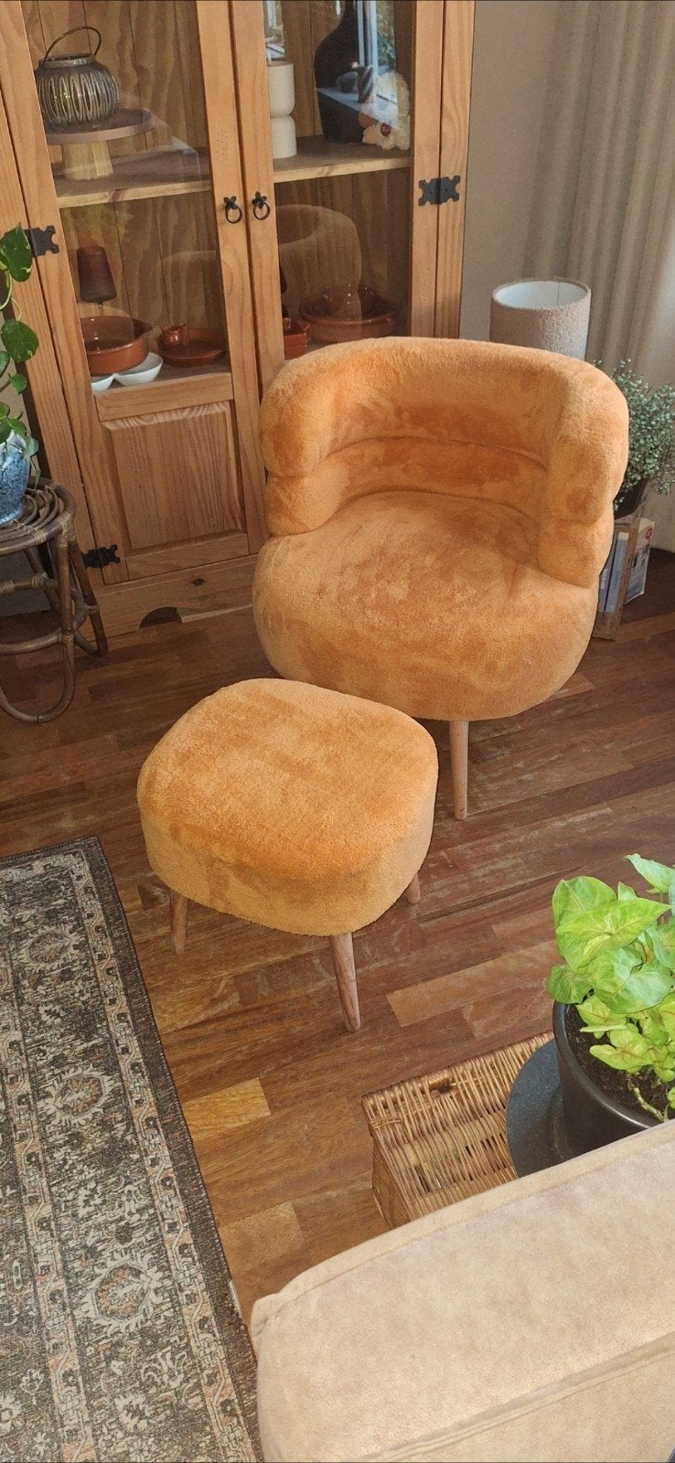 gave oranje set van fluffy stof zgan, Ophalen, Minder dan 50 cm, Rond, Minder dan 50 cm