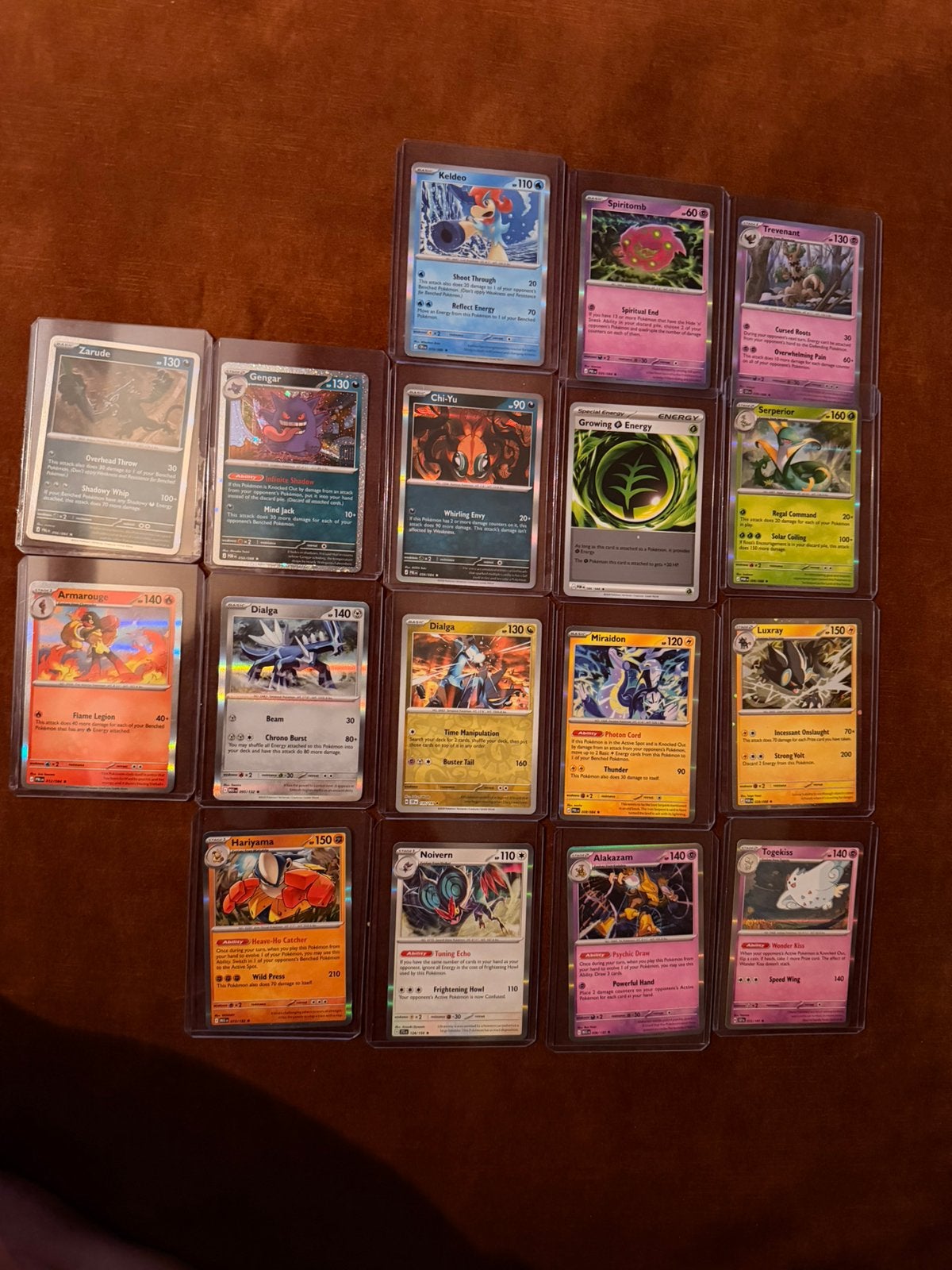 Holo Pokémon kaarten (17 stuks in toploaders), Ophalen of Verzenden, Nieuw, Meerdere kaarten