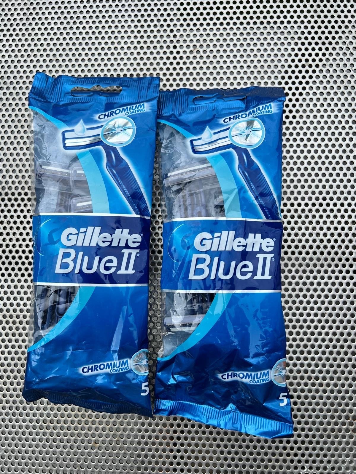 Gillette Blue II Scheermesjes - Chromium Coating (2x5 stuks), Ophalen of Verzenden, Nieuw, Scheren en Epileren