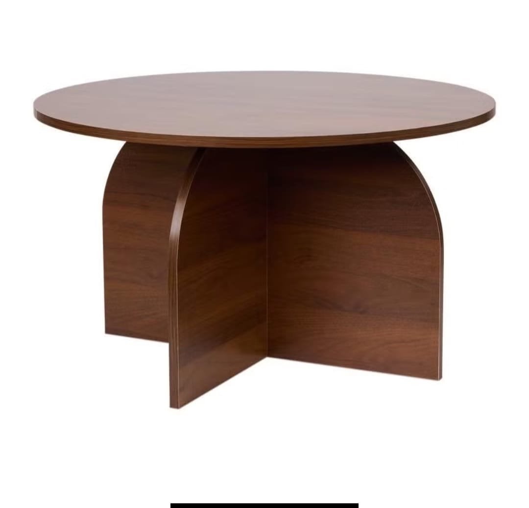 Japandi ronde salontafel - Donkerbruin, Ophalen, Gebruikt, Rond, 50 tot 100 cm