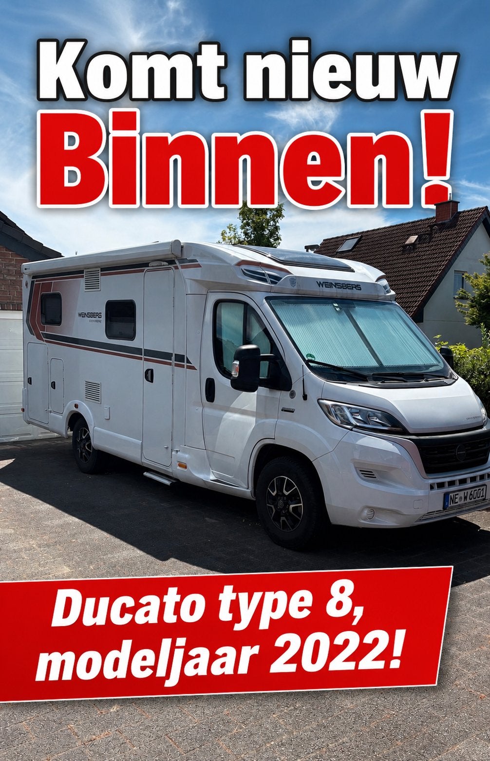 Camper Half Integraal Weinsberg Pepper CaraCompact MEG 600, Weinsberg, Fiat, 6 tot 7 meter, Tot en met 3
