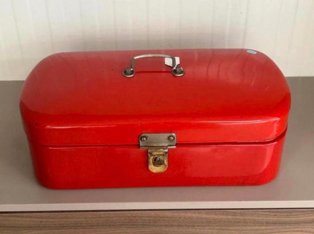 Rood Emaille Broodbak, Antiek en Kunst, Antiek | Emaille, Ophalen of Verzenden