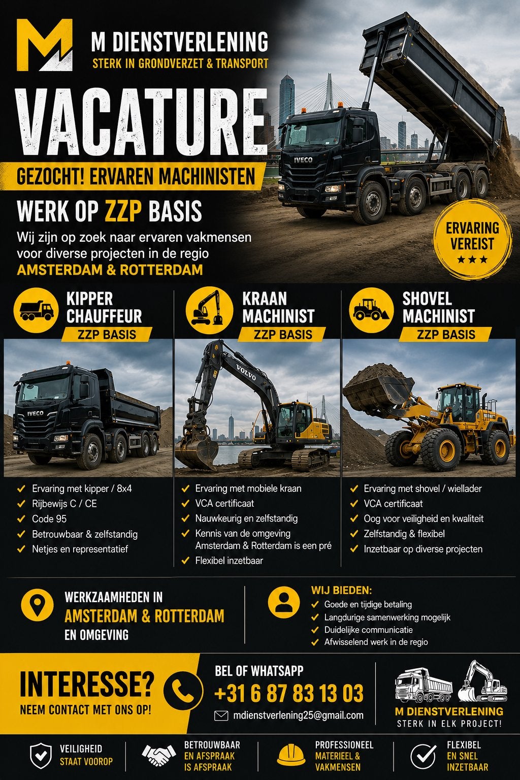 Kierowca ciężarówki B2B, 33 - 40 uur, Overige niveaus, Vanaf 1 jaar, Overige vormen
