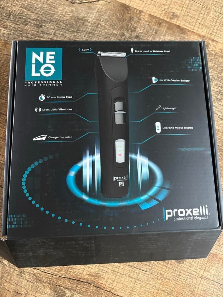 Professionele Draadloze Tondeuse Zwart - ProXelli NELO CHC-3, Ophalen of Verzenden, Nieuw, Scheren en Epileren