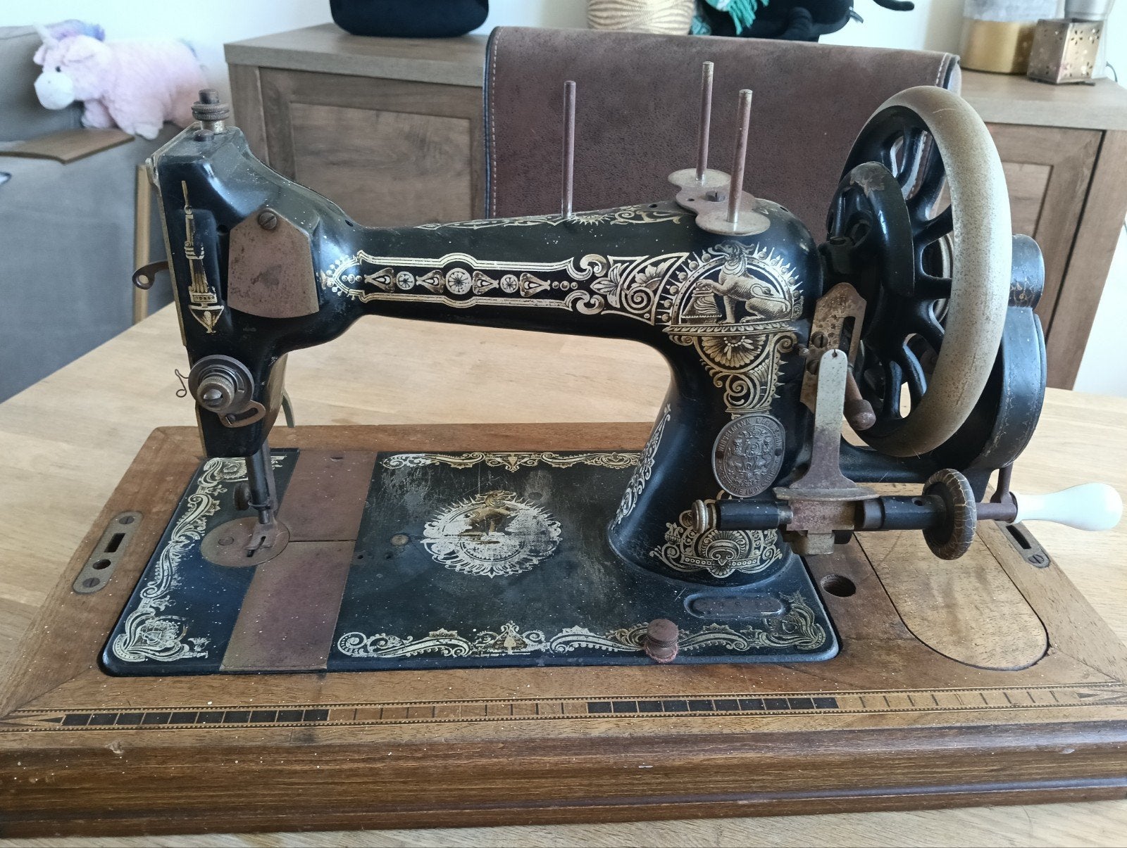 Antieke Singer Naaimachine - Decoratie/Onderdelen, Ophalen of Verzenden