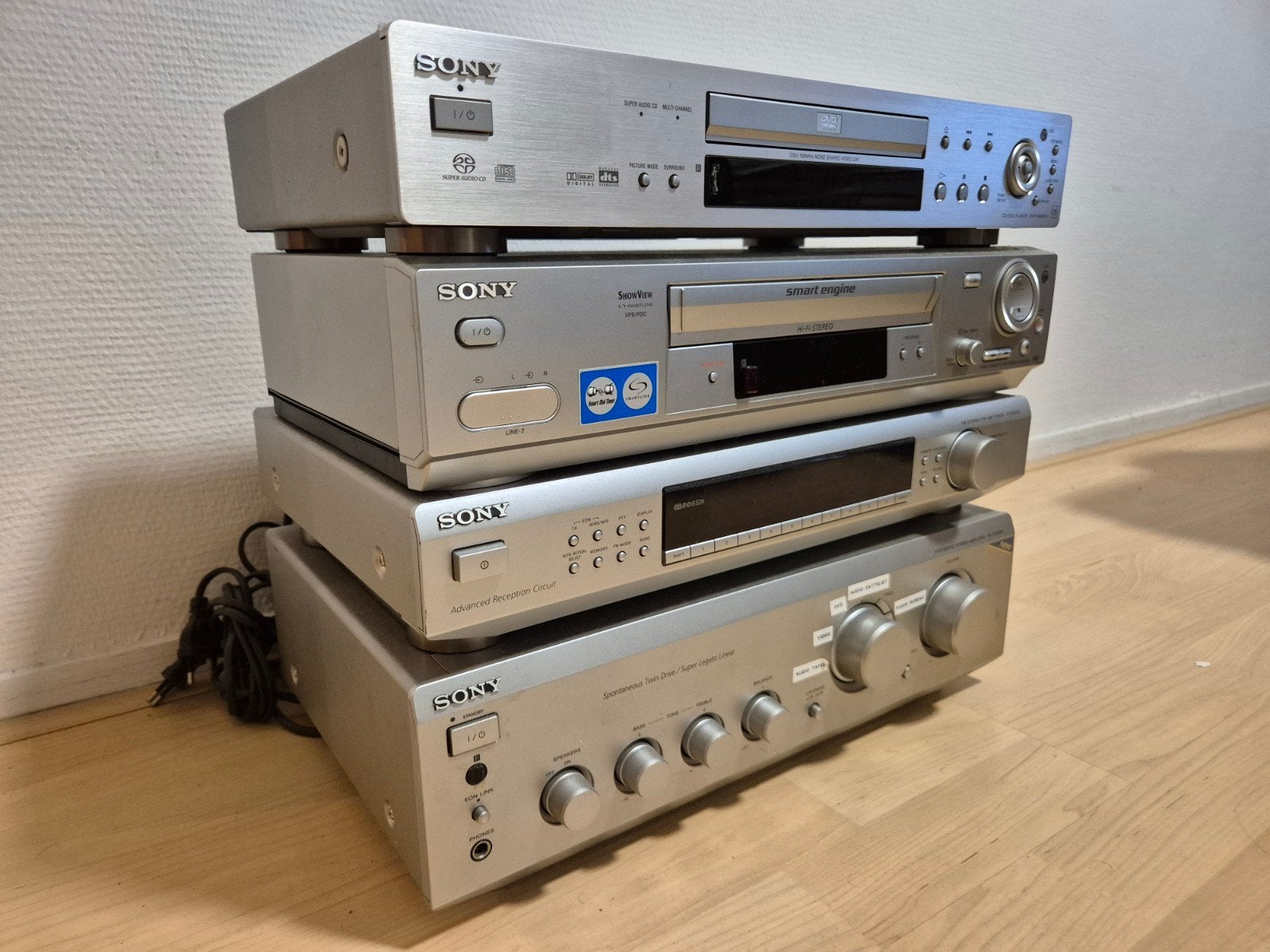 Complete Sony Audio/Video Set: Versterker, Tuner, CD, VHS, Ophalen of Verzenden, Gebruikt, Sony