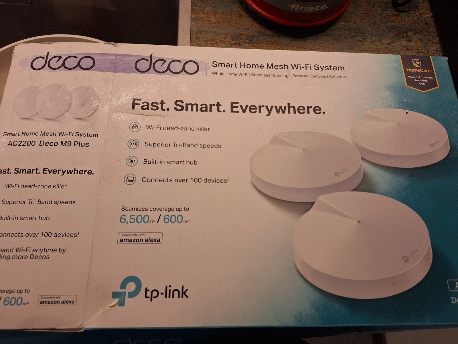 TP-Link Deco M9 Plus AC2200 Smart Home Mesh Wi-Fi Systeem, Ophalen of Verzenden, Gebruikt, Router, TP-Link